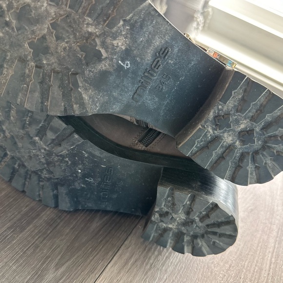 Millie’s Brown Leather Ankle Boots with Silver Accents - Picture 10 of 10